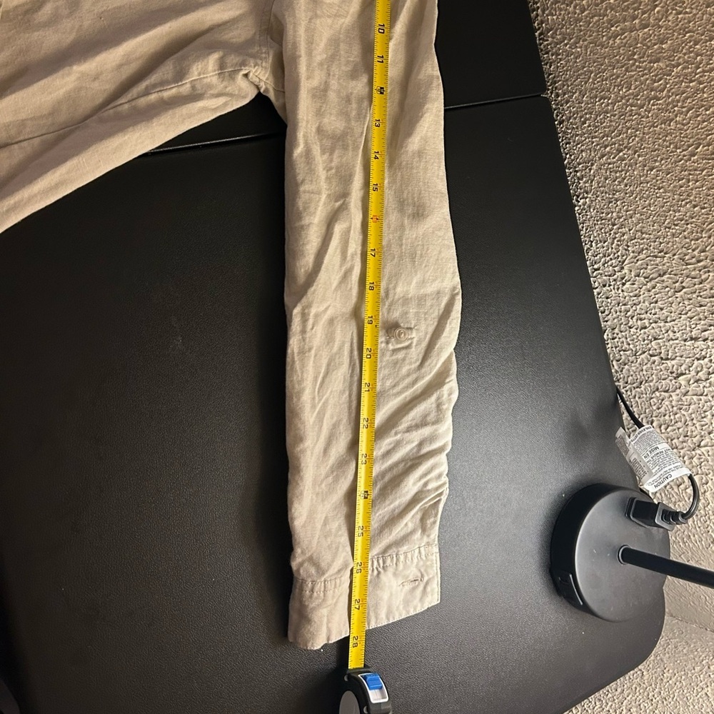 For Cynthia Linen Cotton Women’s Button Down 3/4 Sleeve Size L Boho Indie Tunic - Picture 5 of 15